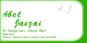 abel jaszai business card